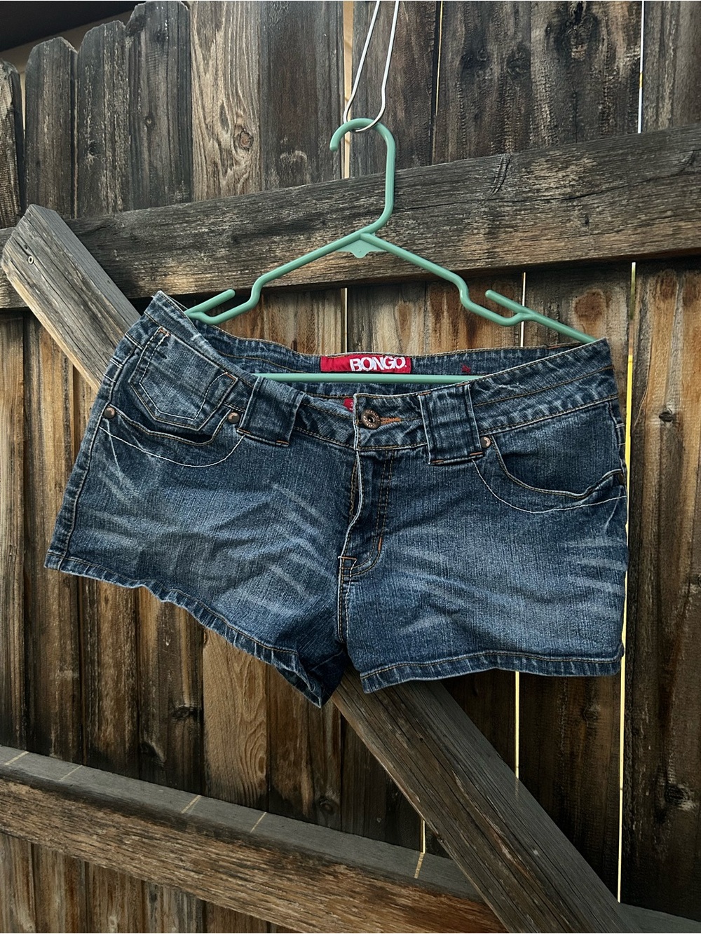 BONGO Women's Dark Blue Denim Jean Shorts